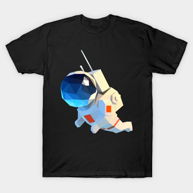 Astronaut Polygon - Scifi Cute Colorful T-Shirt by TeesHood